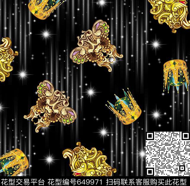 珠宝皇冠闪钻传统印花华亿平台下载（图片编号: 649971） - 瓦栏（Walan）