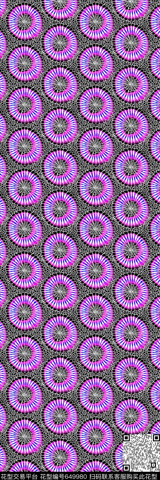 深海抽象元素丝巾长巾数码印花华亿平台下载（图片编号: 649980） - 瓦栏（Walan）