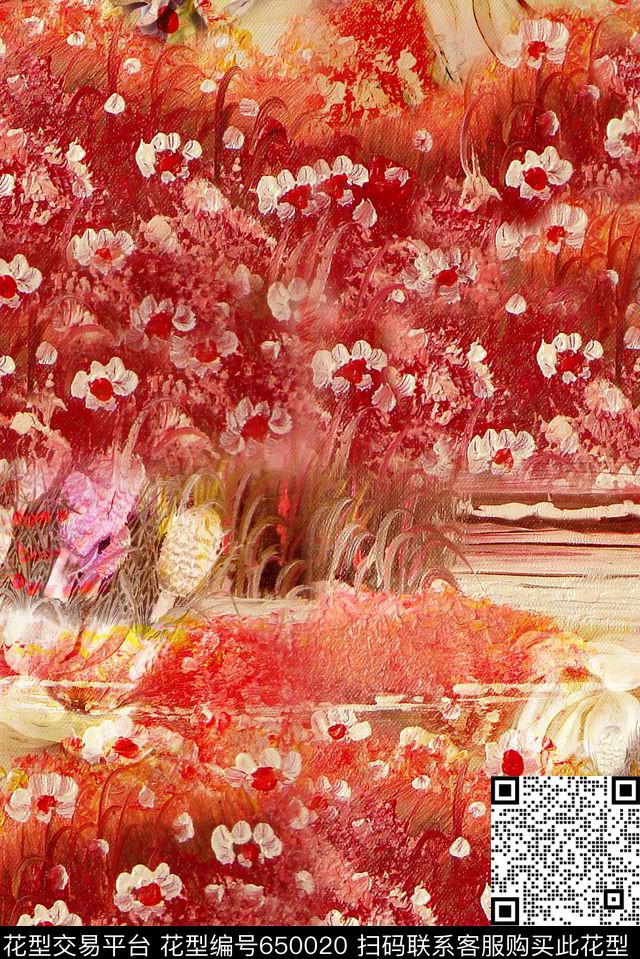 其他小碎花花卉数码印花华亿平台下载（图片编号: 650020） - 瓦栏（Walan）