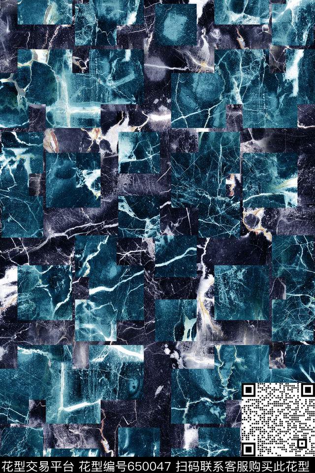 蓝色大理石深色大理石黑色大理石数码印花华亿平台下载（图片编号: 650047） - 瓦栏（Walan）