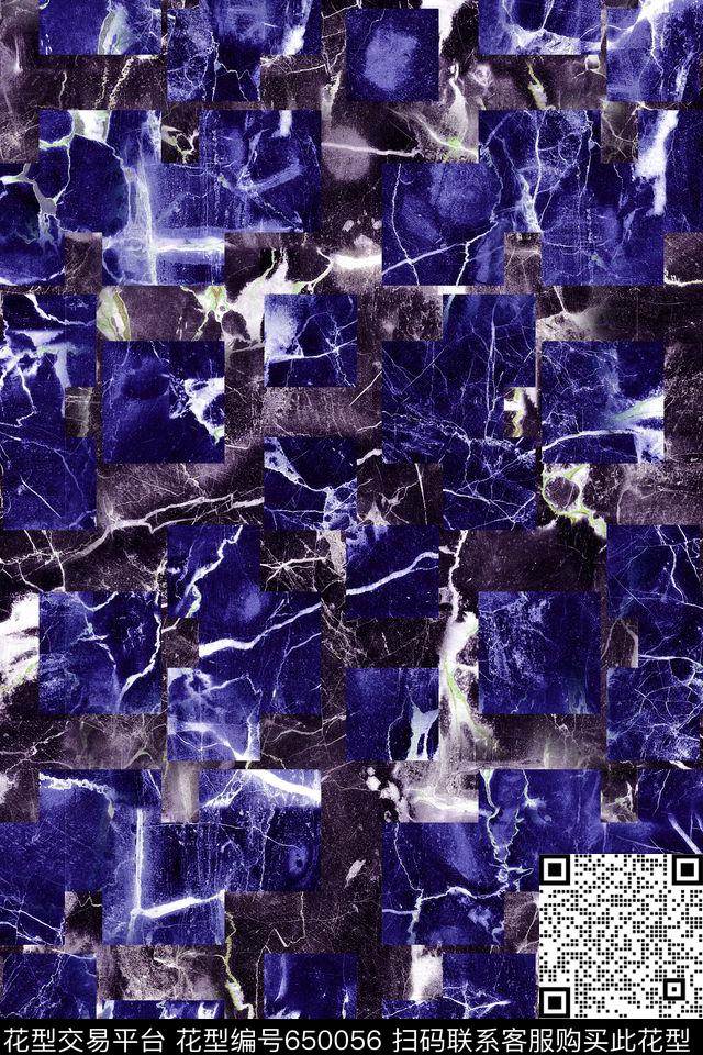 蓝色大理石深色大理石黑色大理石数码印花华亿平台下载（图片编号: 650056） - 瓦栏（Walan）
