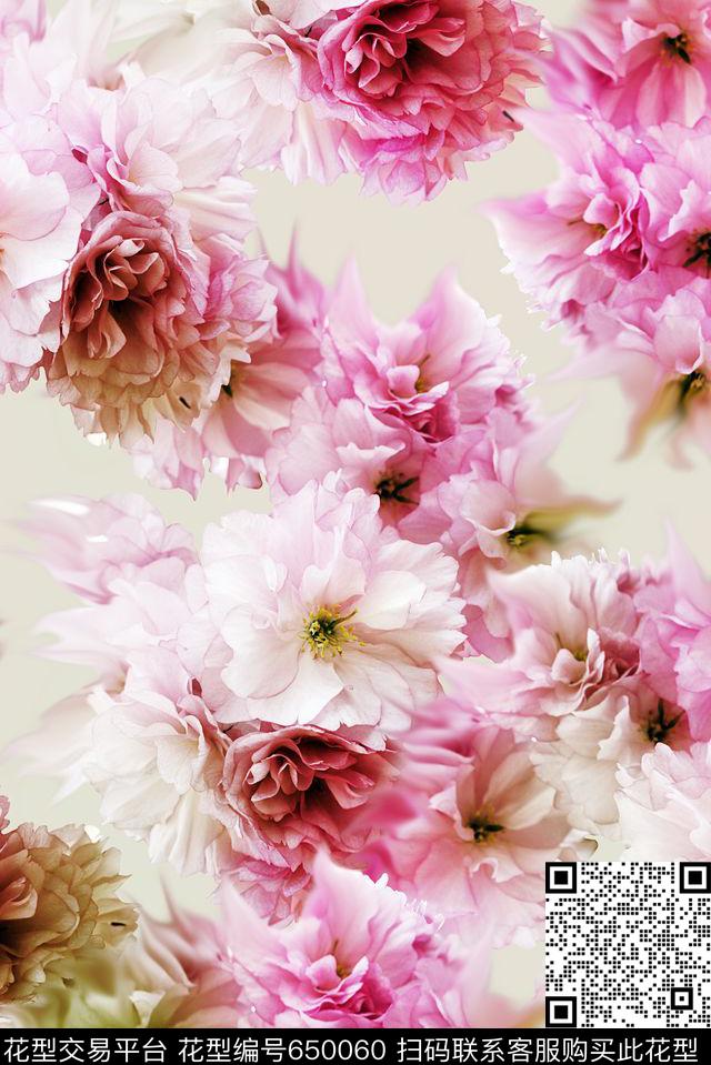 抽象花绘多元花抽象炫彩抽象数码印花华亿平台下载（图片编号: 650060） - 瓦栏（Walan）
