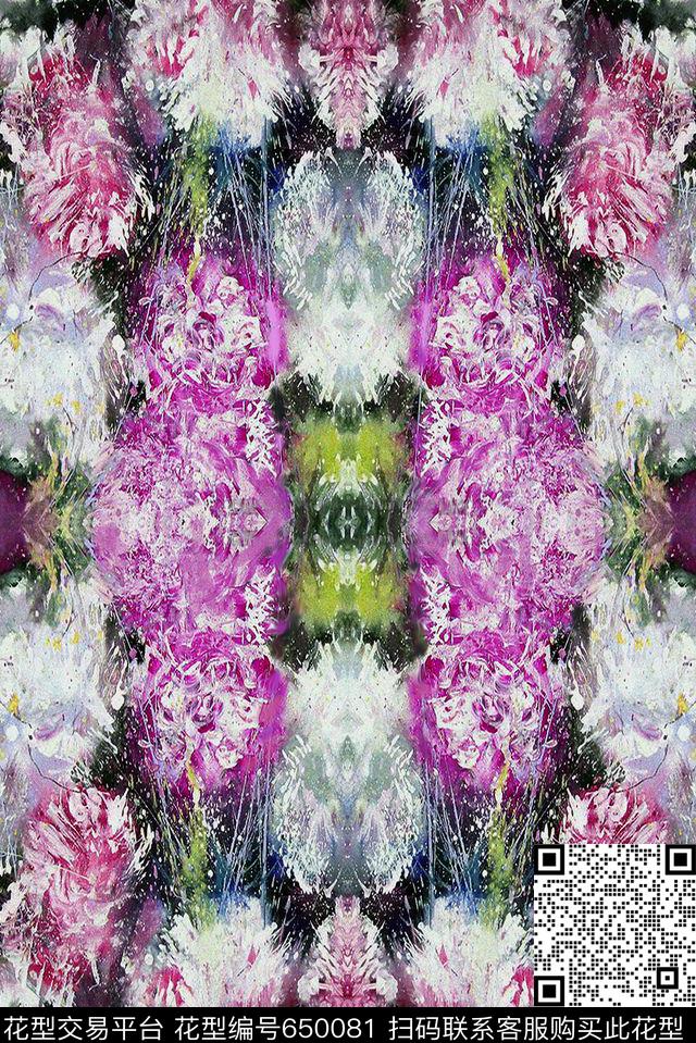 花卉数码印花华亿平台下载（图片编号: 650081） - 瓦栏（Walan）