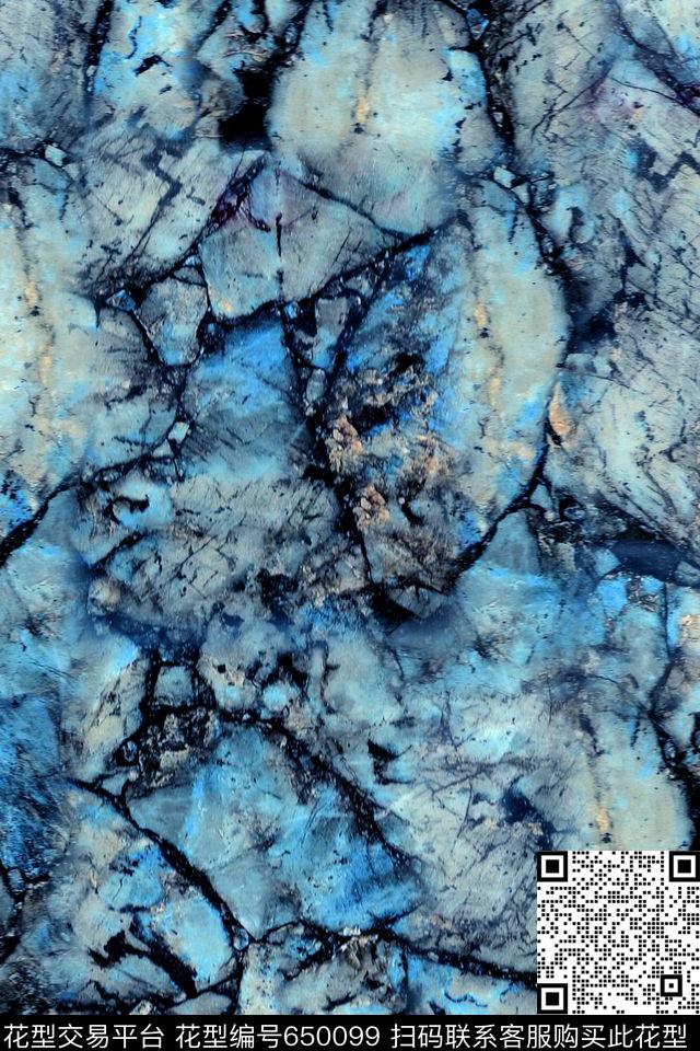 蓝色大理石黑色大理石深色大理石数码印花华亿平台下载（图片编号: 650099） - 瓦栏（Walan）