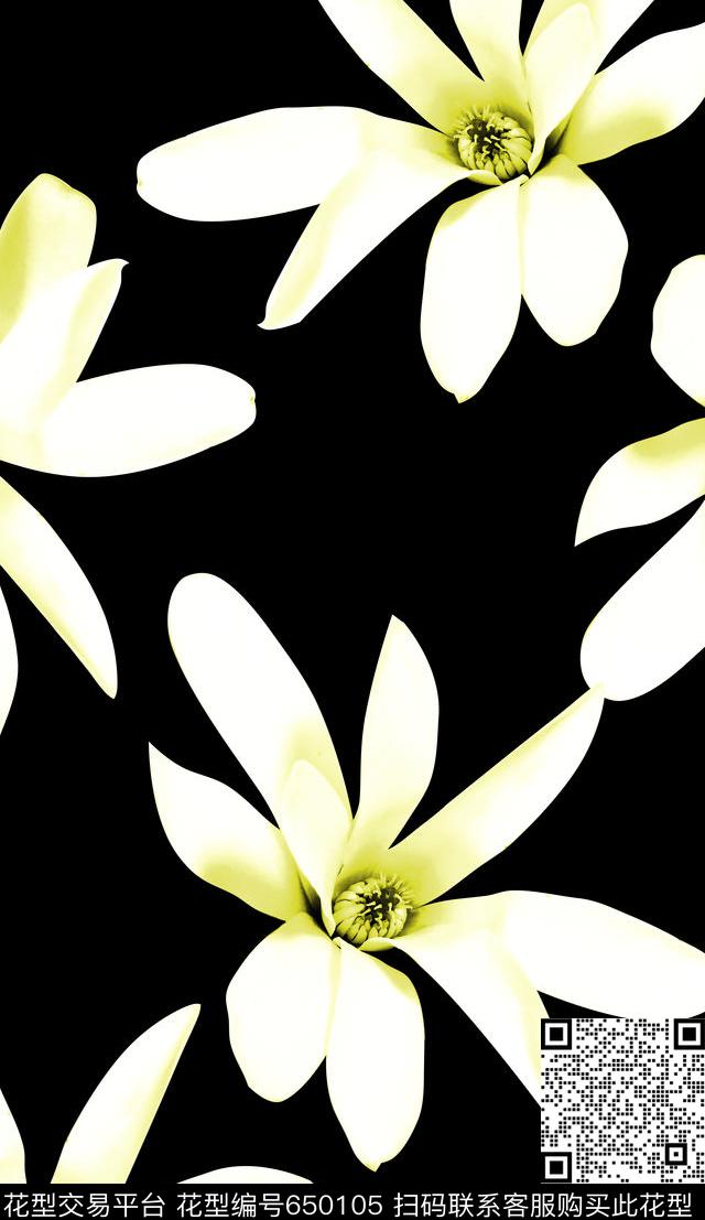 花卉大花大牌花数码印花华亿平台下载（图片编号: 650105） - 瓦栏（Walan）