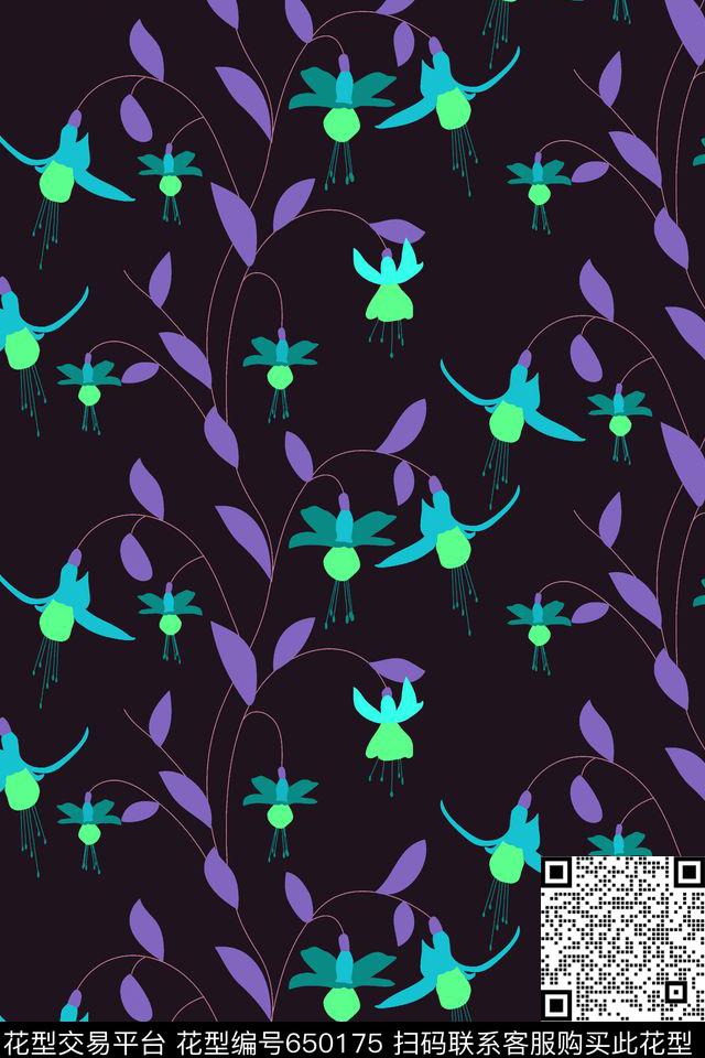 花卉森系女装传统印花华亿平台下载（图片编号: 650175） - 瓦栏（Walan）