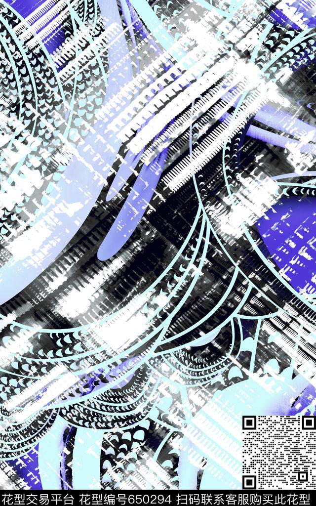 笔刷条纹纹理数码印花华亿平台下载（图片编号: 650294） - 瓦栏（Walan）