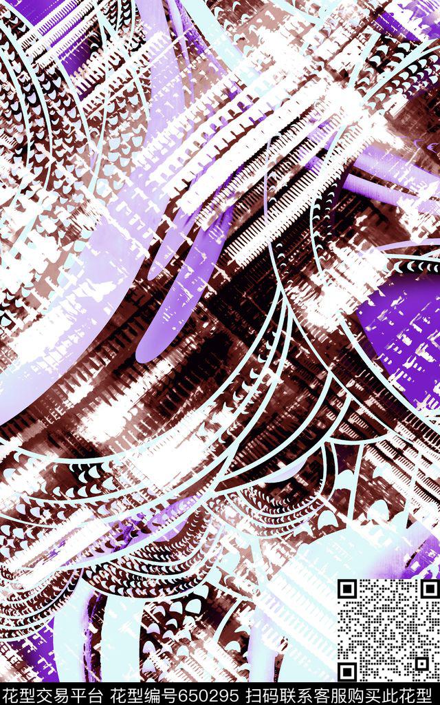 笔刷条纹纹理数码印花华亿平台下载（图片编号: 650295） - 瓦栏（Walan）