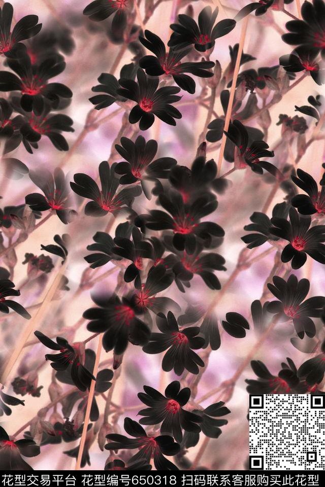 花朵花卉数码印花华亿平台下载（图片编号: 650318） - 瓦栏（Walan）