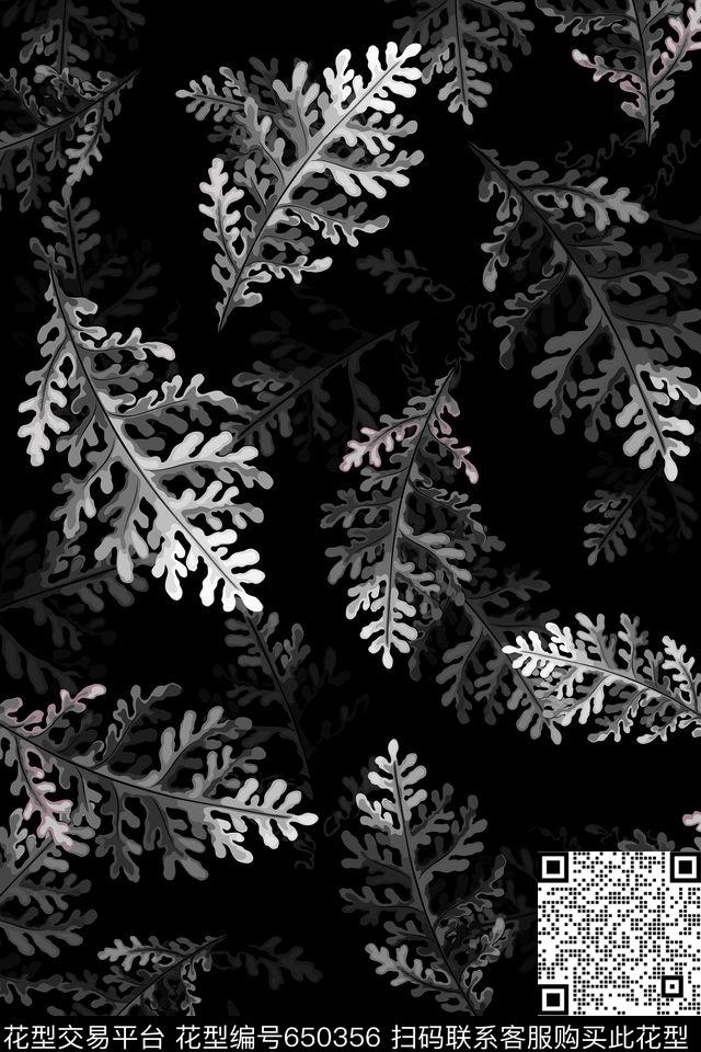 树叶松叶田园风数码印花华亿平台下载（图片编号: 650356） - 瓦栏（Walan）