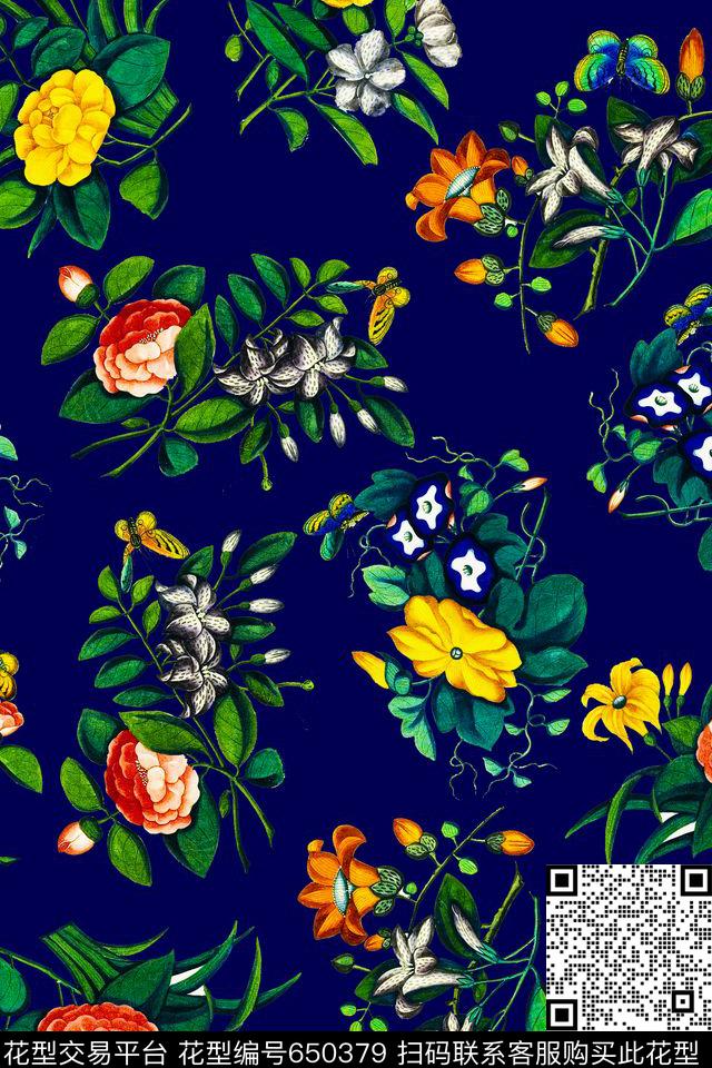 箱包女装花卉数码印花华亿平台下载（图片编号: 650379） - 瓦栏（Walan）