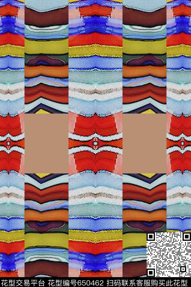 方格晶格几何图案数码印花华亿平台下载（图片编号: 650462） - 瓦栏（Walan）