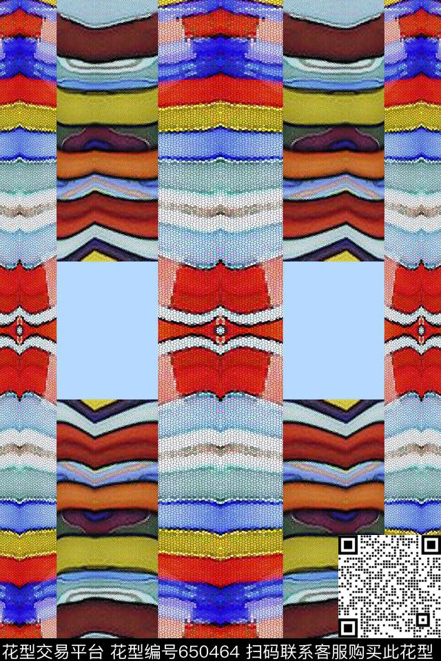 方格晶格几何图案数码印花华亿平台下载（图片编号: 650464） - 瓦栏（Walan）