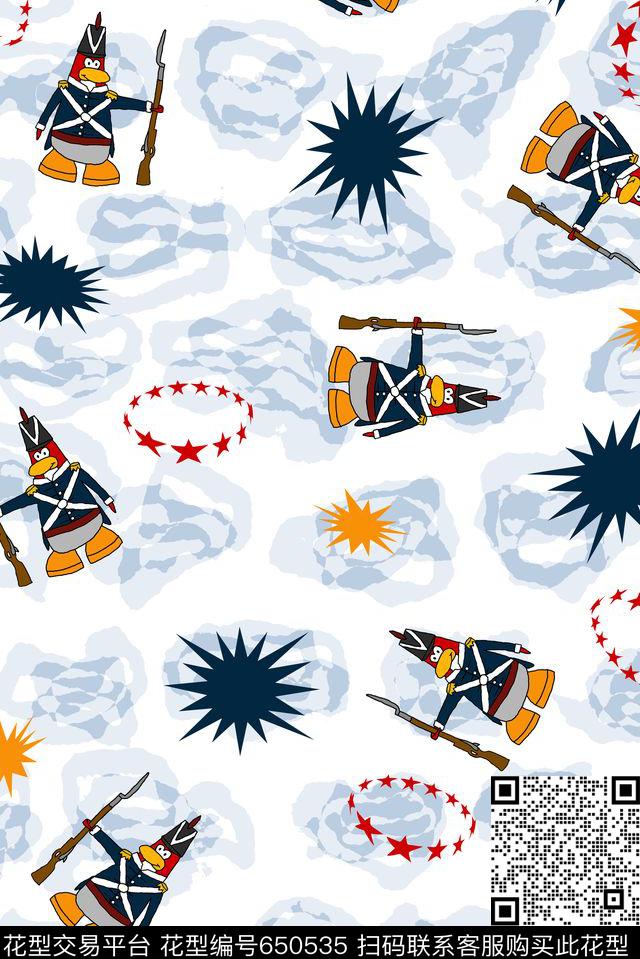 女装童装企鹅传统印花华亿平台下载（图片编号: 650535） - 瓦栏（Walan）