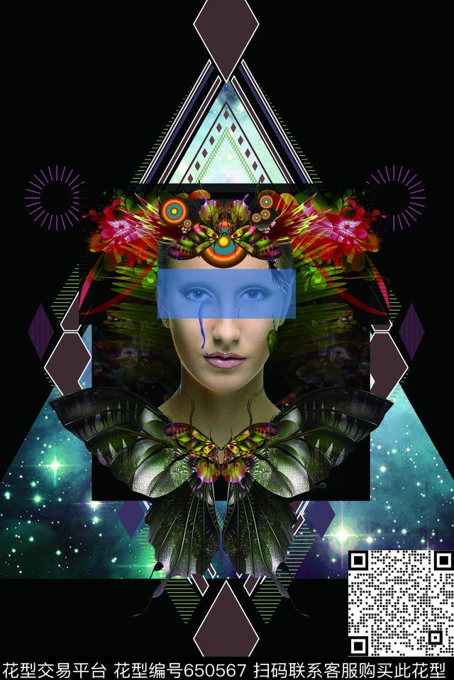 淑女大牌风莫妮卡-定位华亿平台数码印花华亿平台下载（图片编号: 650567） - 瓦栏（Walan）