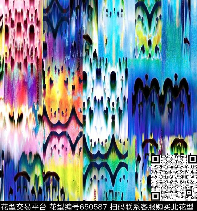 流行大牌清晰大牌数码印花华亿平台下载（图片编号: 650587） - 瓦栏（Walan）