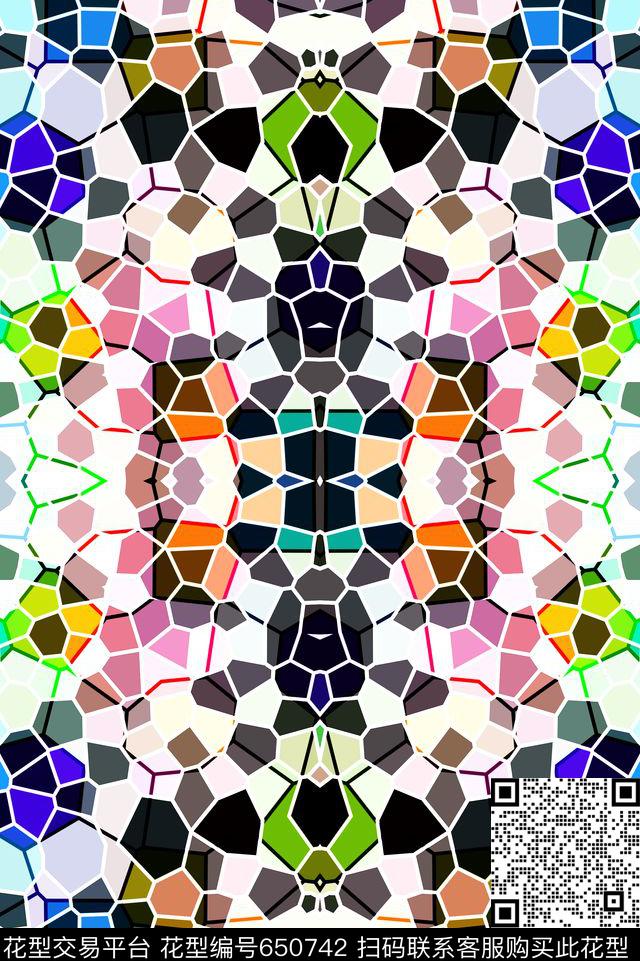 不规则几何几何趣味数码印花华亿平台下载（图片编号: 650742） - 瓦栏（Walan）