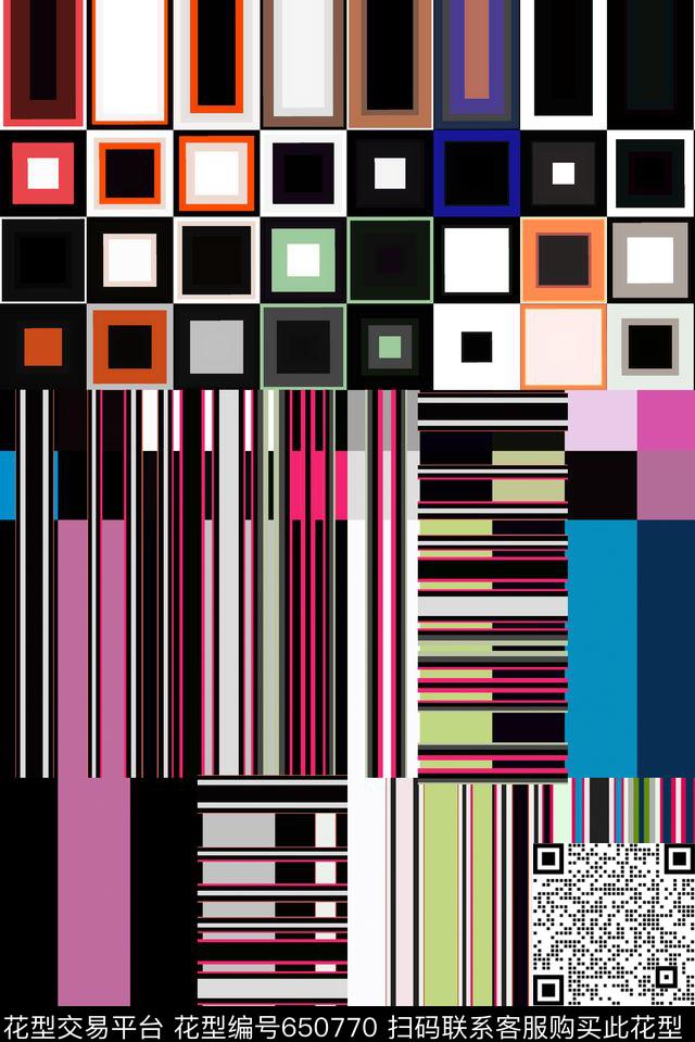 几何沙发布条纹传统印花华亿平台下载（图片编号: 650770） - 瓦栏（Walan）