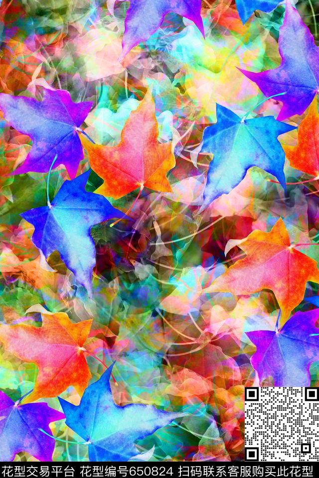 女装风景树叶数码印花华亿平台下载（图片编号: 650824） - 瓦栏（Walan）