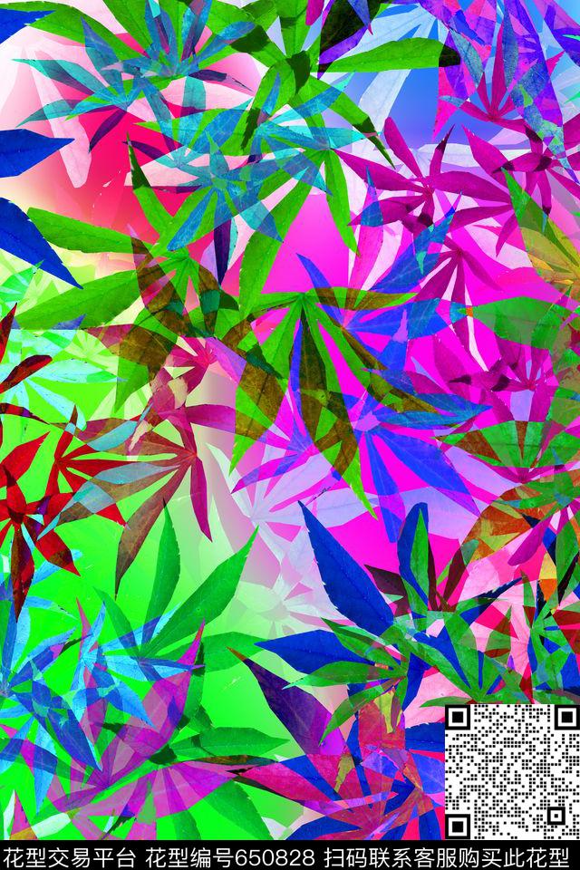 女装风景树叶数码印花华亿平台下载（图片编号: 650828） - 瓦栏（Walan）
