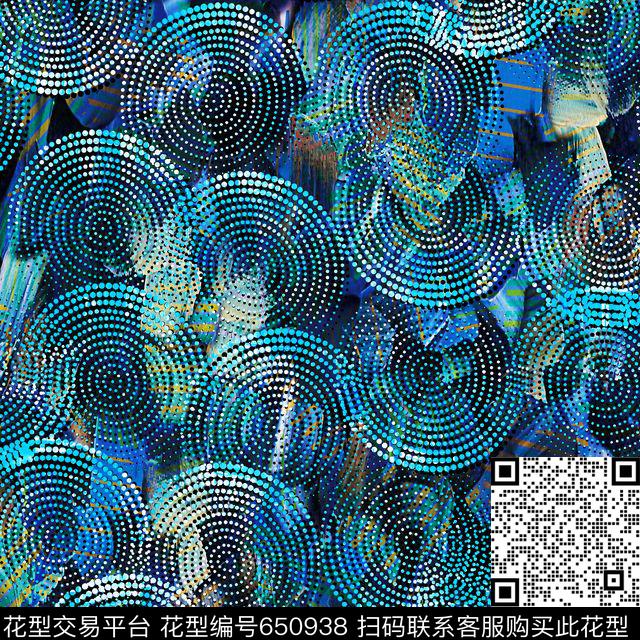 波点圆圈圆点数码印花华亿平台下载（图片编号: 650938） - 瓦栏（Walan）