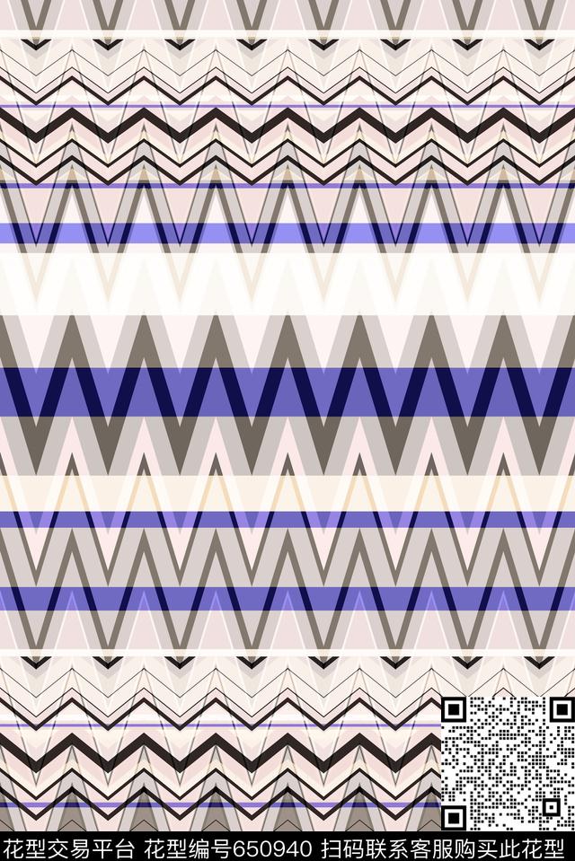 几何民族风条纹传统印花华亿平台下载（图片编号: 650940） - 瓦栏（Walan）