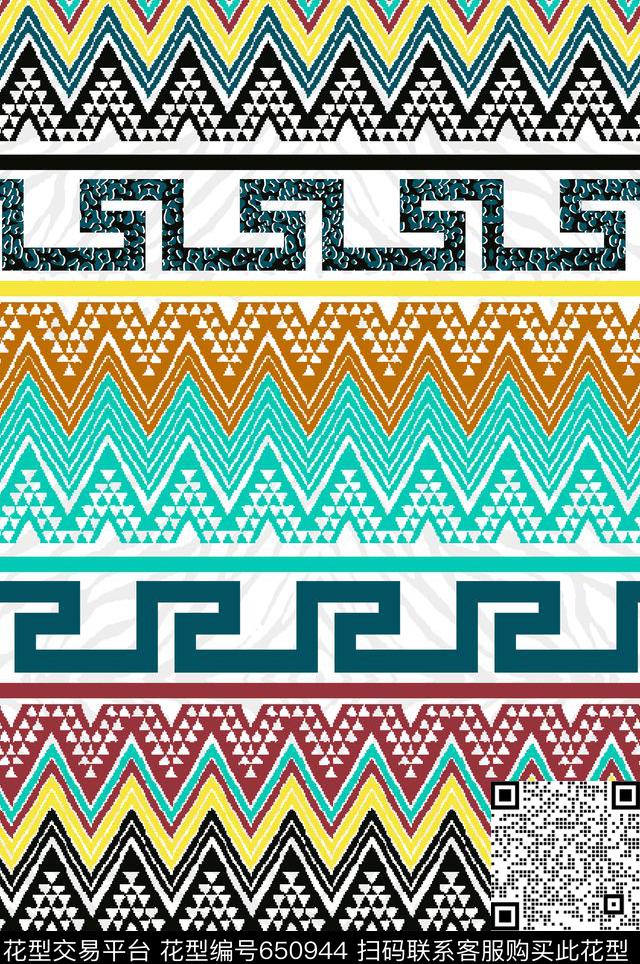 民族风几何传统印花华亿平台下载（图片编号: 650944） - 瓦栏（Walan）