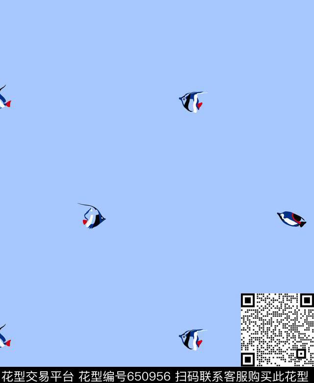 海洋生物热带鱼传统印花华亿平台下载（图片编号: 650956） - 瓦栏（Walan）