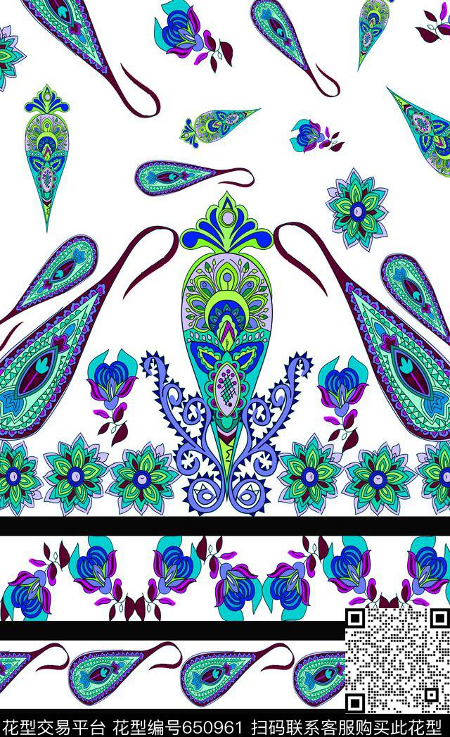 连衣裙女装火腿花佩斯利传统印花华亿平台下载（图片编号: 650961） - 瓦栏（Walan）