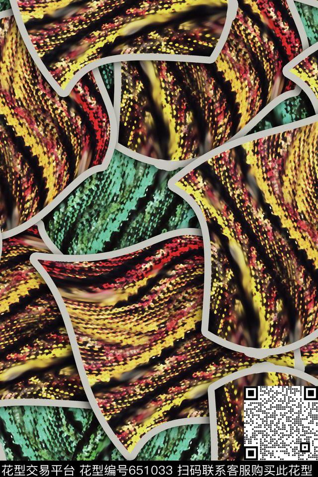 几何动物动感抽象花动感排列抽像数码印花华亿平台下载（图片编号: 651033） - 瓦栏（Walan）