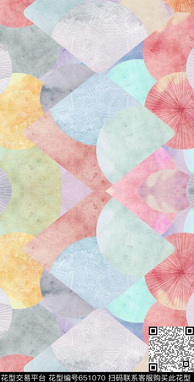 几何数码印花华亿平台下载（图片编号: 651070） - 瓦栏（Walan）