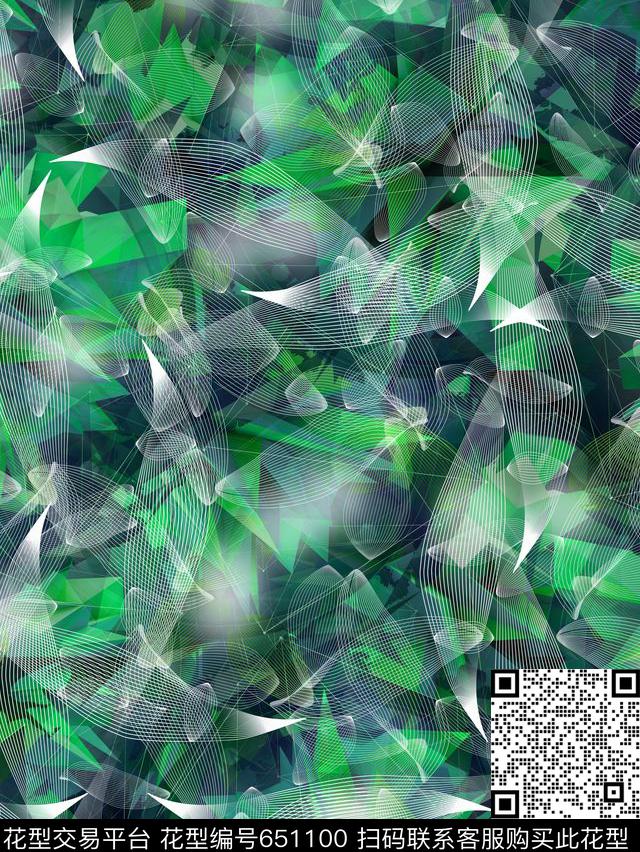 炫酷、抽象、几何数码印花华亿平台下载（图片编号: 651100） - 瓦栏（Walan）