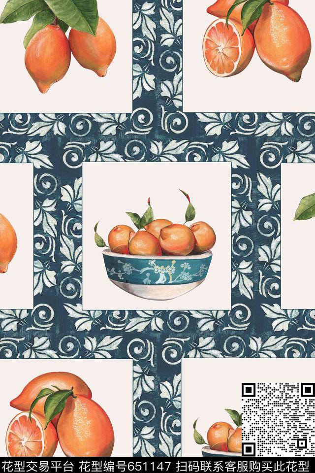 布艺家纺几何民族花纹数码印花华亿平台下载（图片编号: 651147） - 瓦栏（Walan）