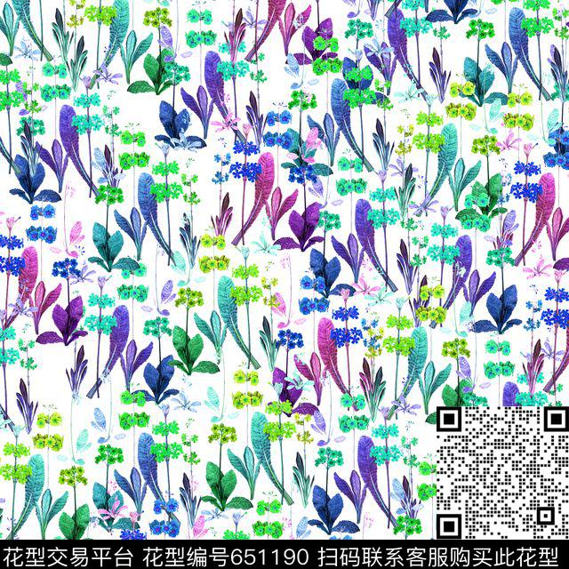 乱花小碎花花朵数码印花华亿平台下载（图片编号: 651190） - 瓦栏（Walan）