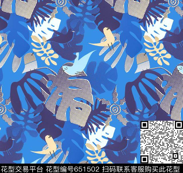 热带雨林花卉花朵植物花卉系列传统印花华亿平台下载（图片编号: 651502） - 瓦栏（Walan）