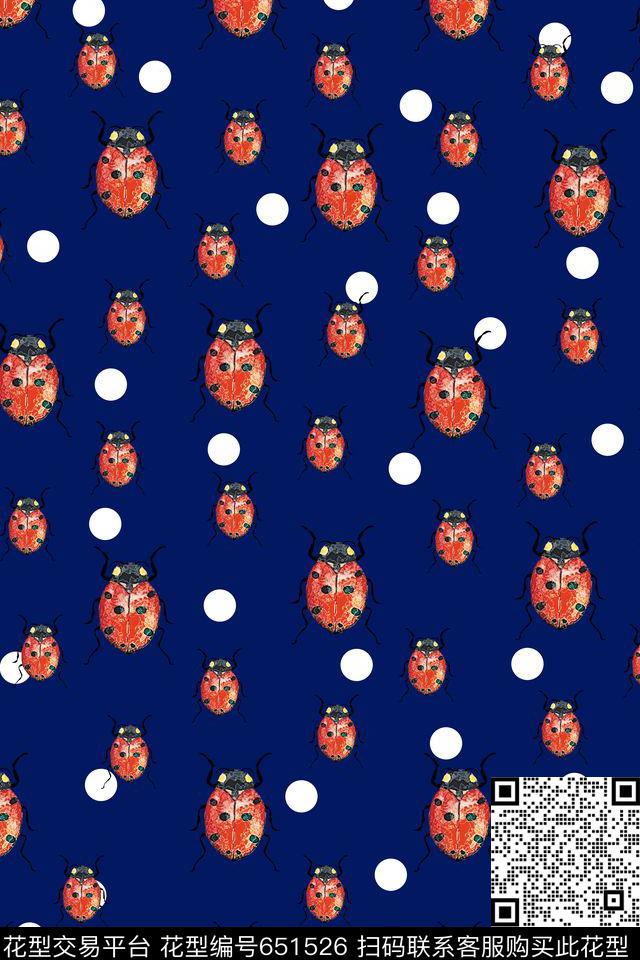 女装卡通昆虫数码印花华亿平台下载（图片编号: 651526） - 瓦栏（Walan）