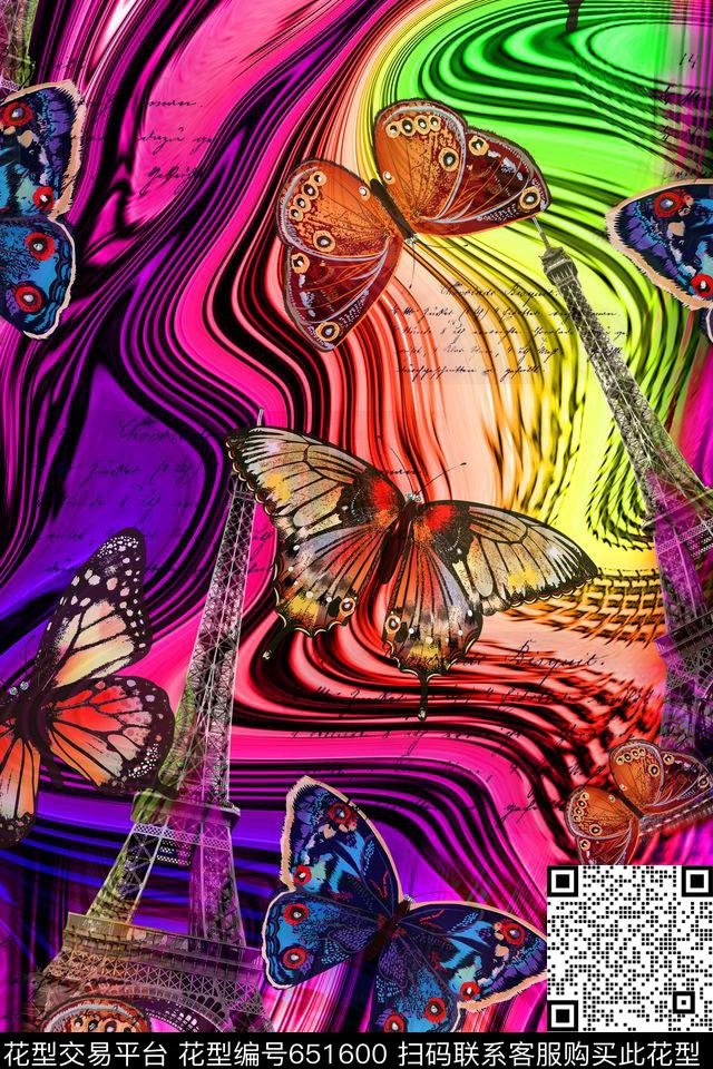 蝴蝶建筑数码印花华亿平台下载（图片编号: 651600） - 瓦栏（Walan）