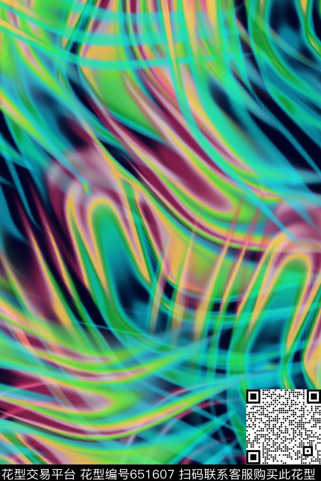 抽象肌理水波纹数码印花华亿平台下载（图片编号: 651607） - 瓦栏（Walan）