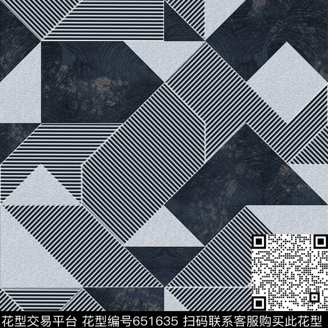几何格子传统印花华亿平台下载（图片编号: 651635） - 瓦栏（Walan）