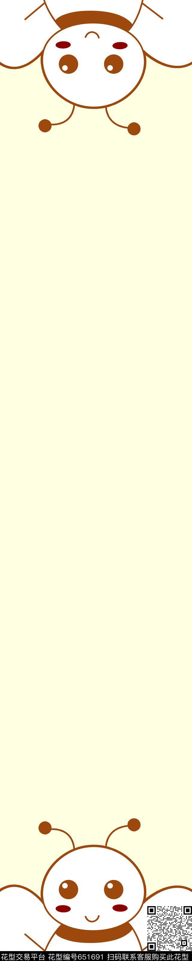 可爱的小蜜蜂哈哈数码印花华亿平台下载（图片编号: 651691） - 瓦栏（Walan）