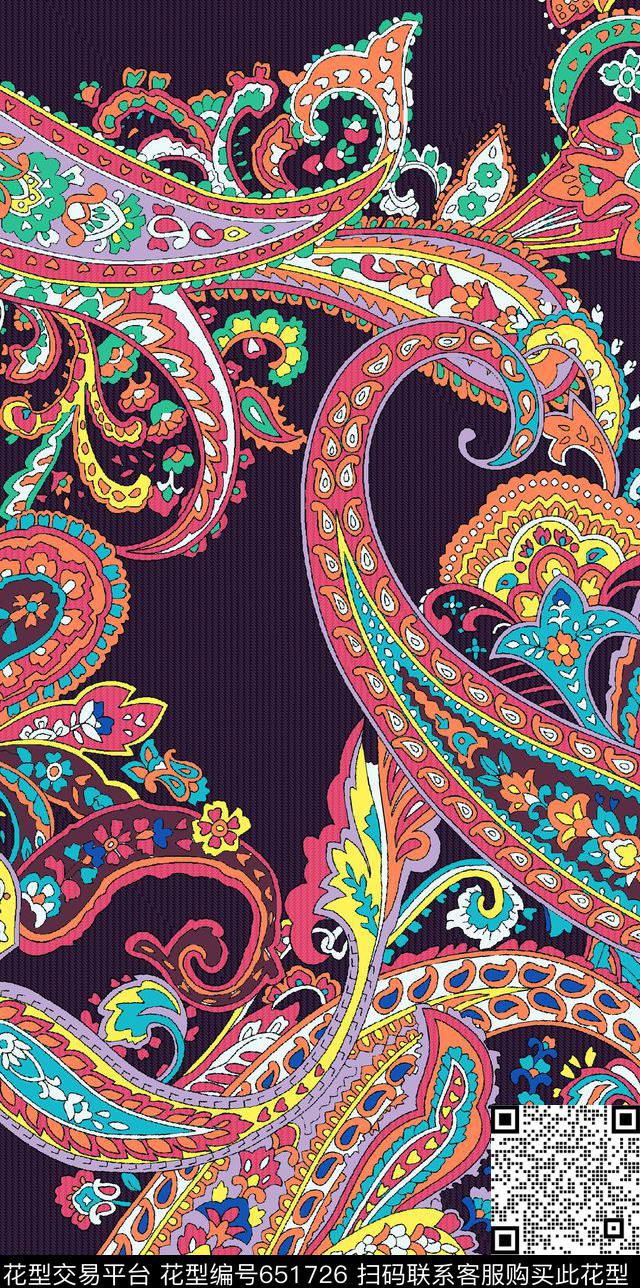 纹样佩兹利传统印花华亿平台下载（图片编号: 651726） - 瓦栏（Walan）