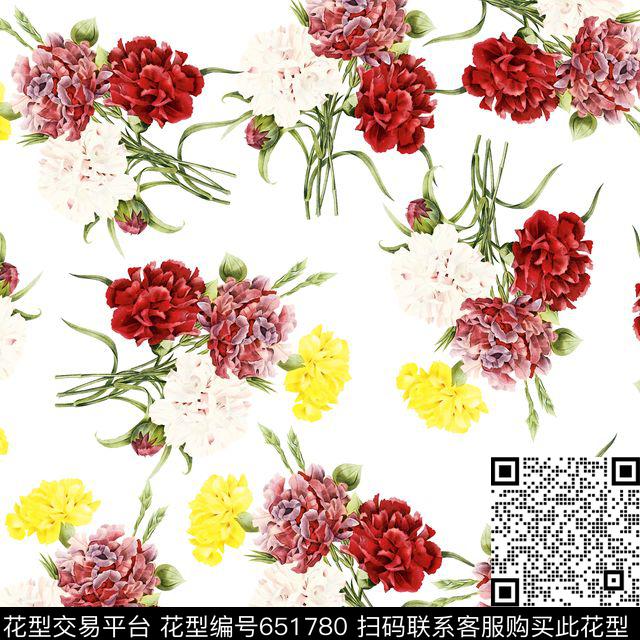 罂粟花乱花大花数码印花华亿平台下载（图片编号: 651780） - 瓦栏（Walan）