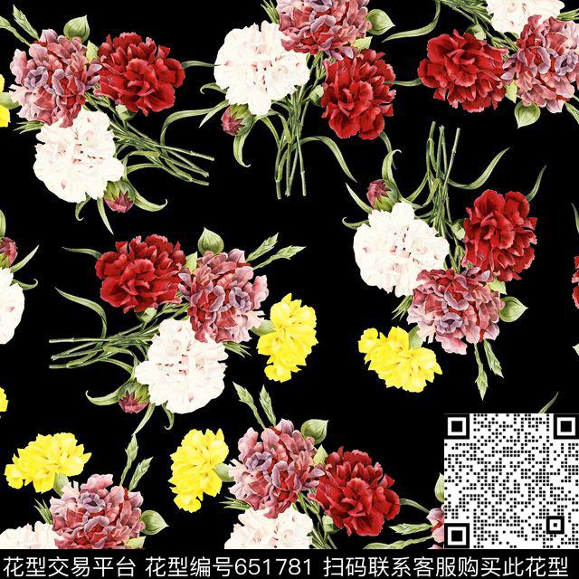 罂粟花乱花大花数码印花华亿平台下载（图片编号: 651781） - 瓦栏（Walan）