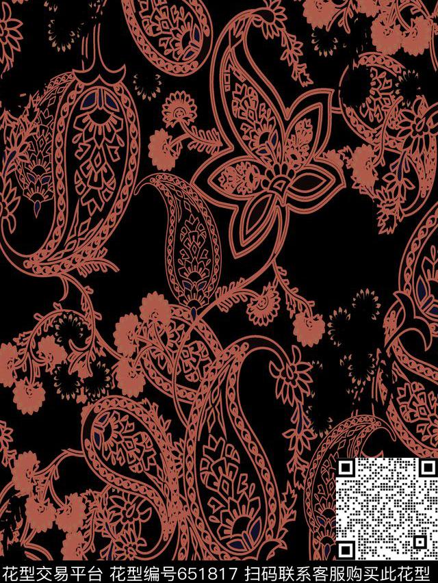 佩斯利男装数码印花华亿平台下载（图片编号: 651817） - 瓦栏（Walan）