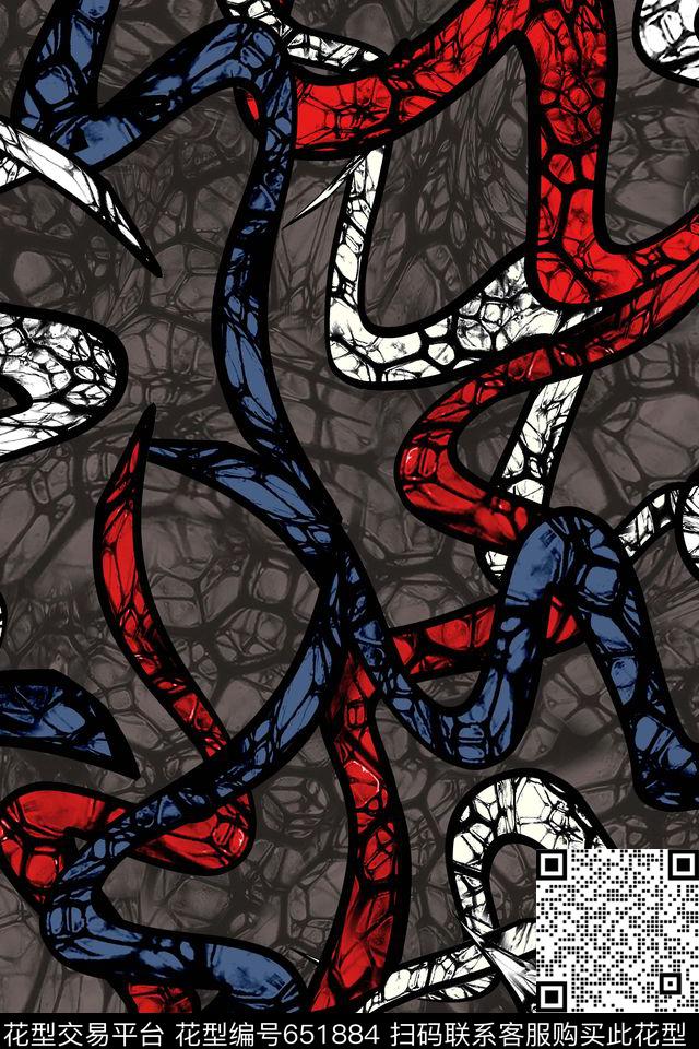 男装抽象休闲传统印花华亿平台下载（图片编号: 651884） - 瓦栏（Walan）