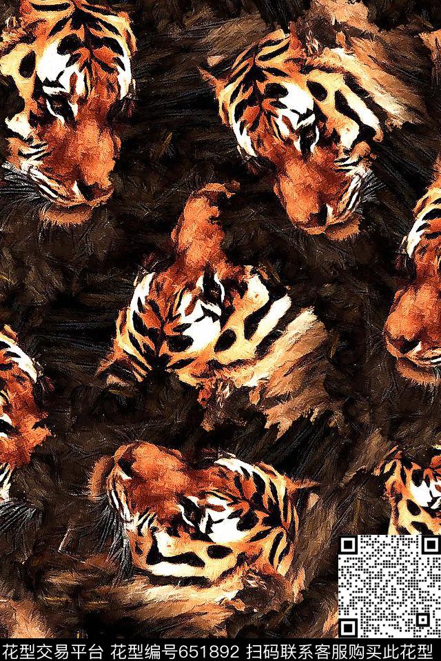 男装老虎数码印花华亿平台下载（图片编号: 651892） - 瓦栏（Walan）