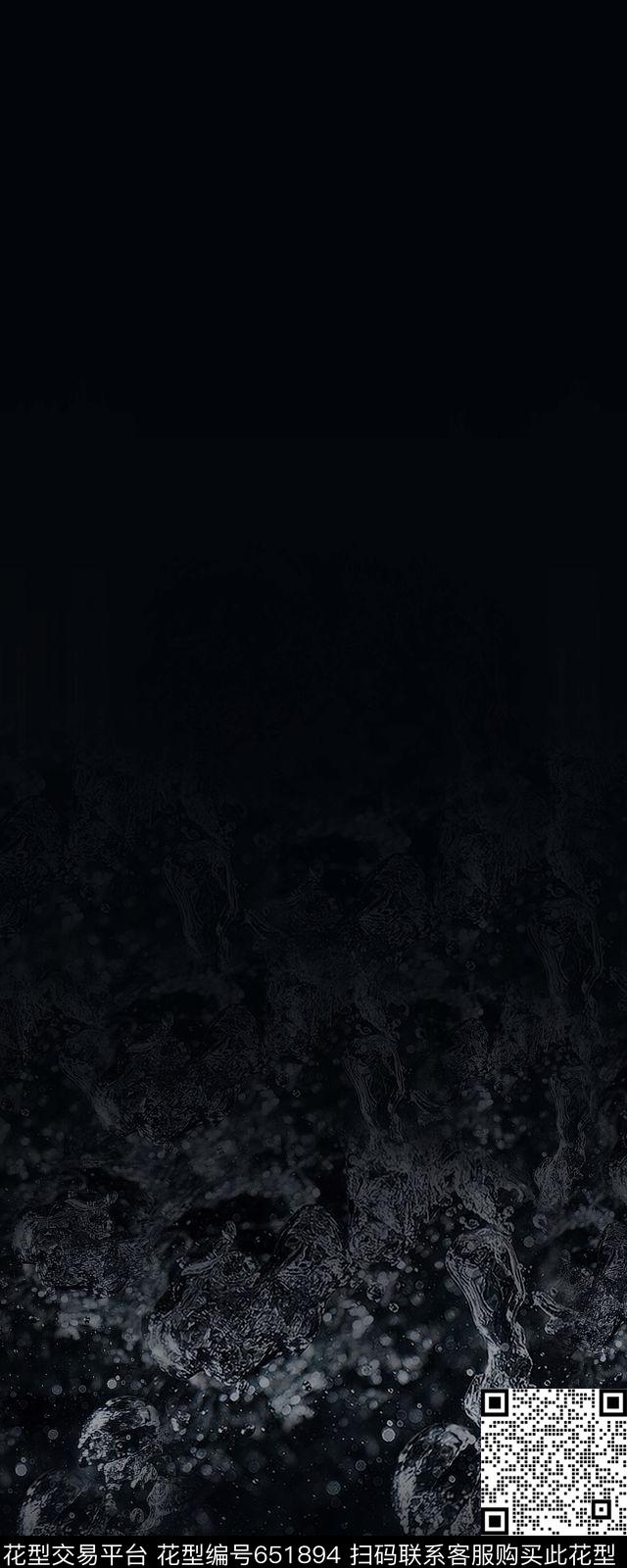 男装抽象水纹数码印花华亿平台下载（图片编号: 651894） - 瓦栏（Walan）