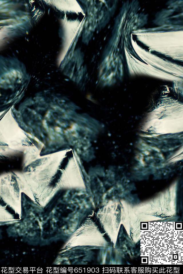 抽象水纹冰块数码印花华亿平台下载（图片编号: 651903） - 瓦栏（Walan）