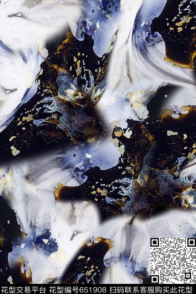 男装抽象泳装数码印花华亿平台下载（图片编号: 651908） - 瓦栏（Walan）