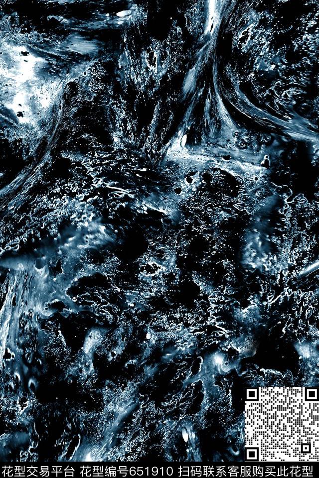 男装抽象数码印花华亿平台下载（图片编号: 651910） - 瓦栏（Walan）